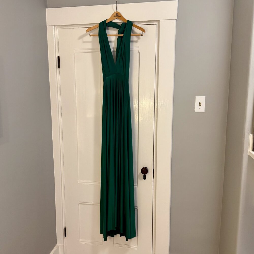 Twobirds Forest Green Convertible Bridesmaid Dres… - image 2